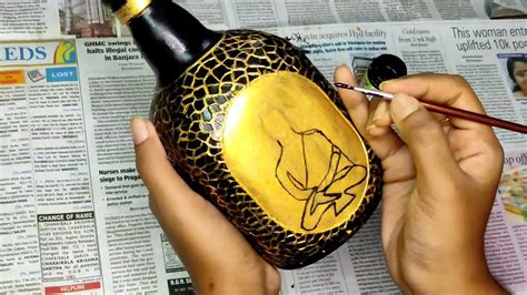 Wine Bottle Diy Crafts, Diy Bottle, Bottle Art, Painted Bottles, Glass ...