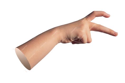 premium photo abstract quirky hand gesture funny expression isolated