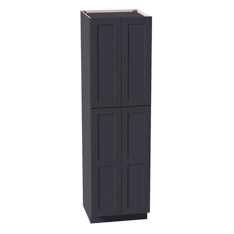 HE-TP2484: Ebony Black Shaker 24"W x 84"H x 24"D 5 Door & 5 Shelves Ta