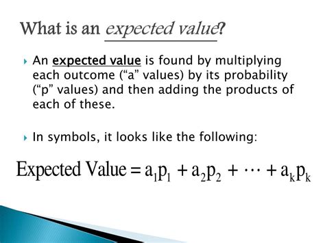 section  expected values powerpoint