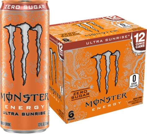 Monster® Zero Sugar Ultra Sunrise Energy Drink Multipack Cans, 6 pk ...
