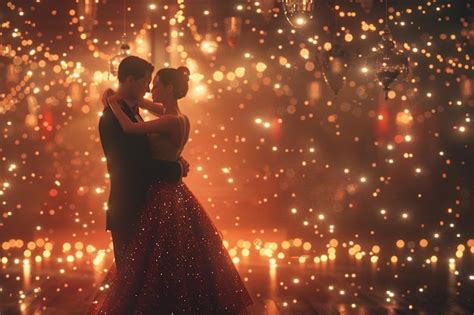 Premium Photo | Elegant ballroom dance under twinkling lights