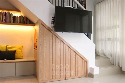 understairs bench area decio design archify indonesia