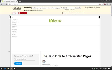 Ben's Blog: archive.is