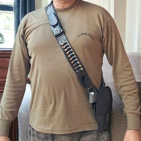 GunAlly MSD .45 Bore Pistol Champion Shoulder Cross Leather Holster ...