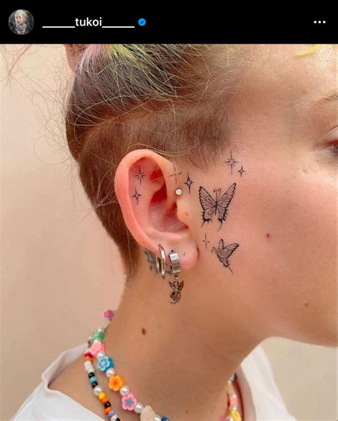 butterfly face tattoo | Dövme, Makyaj sanatı, Makyaj