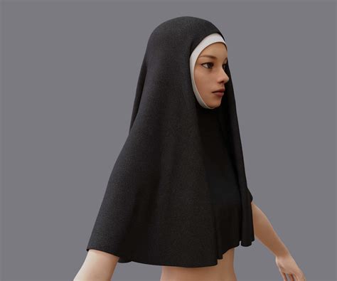 Nuns Veil Wimple - 3D Model by AleoPix