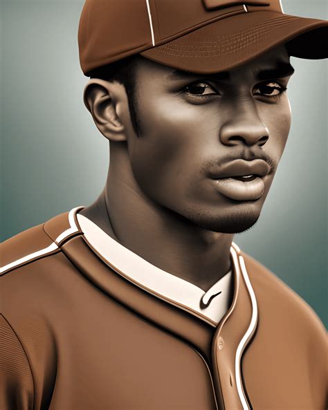 handsome brown skinned baseball player creative fabrica