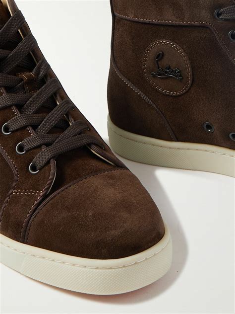 Christian Louboutin - Louis Logo-Embellished Suede High-Top Sneakers ...