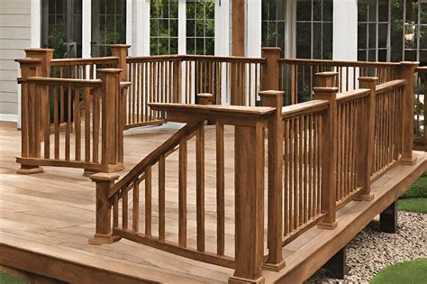 wood deck railings  complete guide  design installation