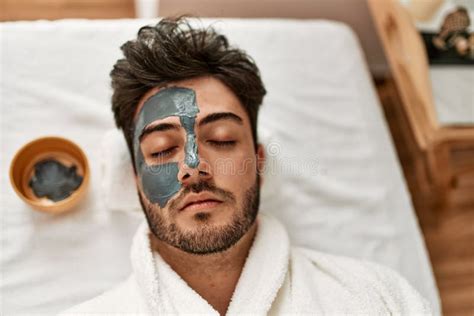 Man Reciving Facial Treatment at Beauty Center Stock Image - Image of ...