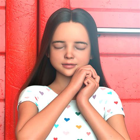 Little Isabella Fixes 3D Render, Digital Art by Luxe Muse