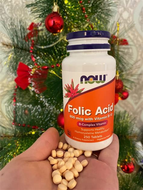 Фолиевая кислота Now Foods 800 мкг, 250 таблеток | отзывы