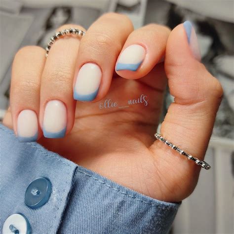 Голубой френч | Nails