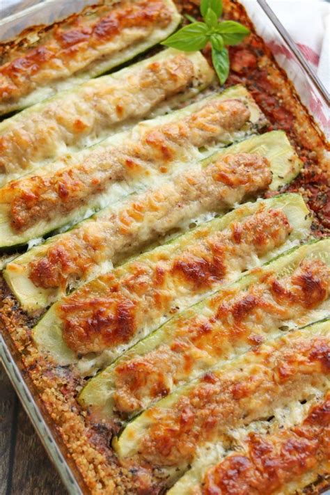 Stuffed Zucchini Boats Casserole with Italian Sausage and Quinoa - Two ...