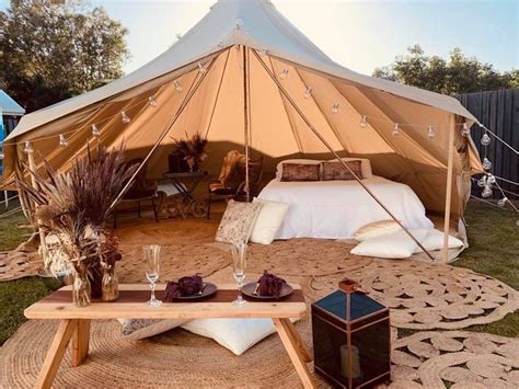 bell tent glamping   intentions tent