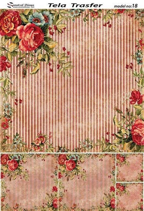 Vintage Rose Flowers Decorative Decoupage Paper for | Etsy