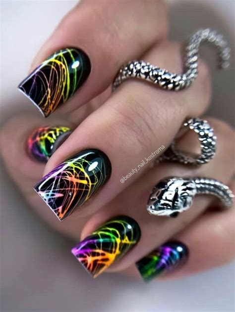 Яркий маникюр. | Nail designs, Nail art, Short coffin nails designs
