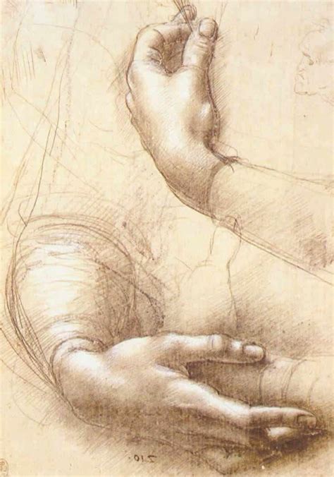 Леонардо да Винчи. Руки Study of hands - эскиз, картина, описание ...