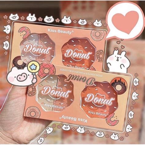 thailand kiss beauty donut  blusher  highlighter shopee