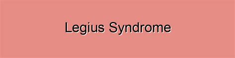 Legius syndrome is a genetic condition that affects the skin and other parts of the body. It ...