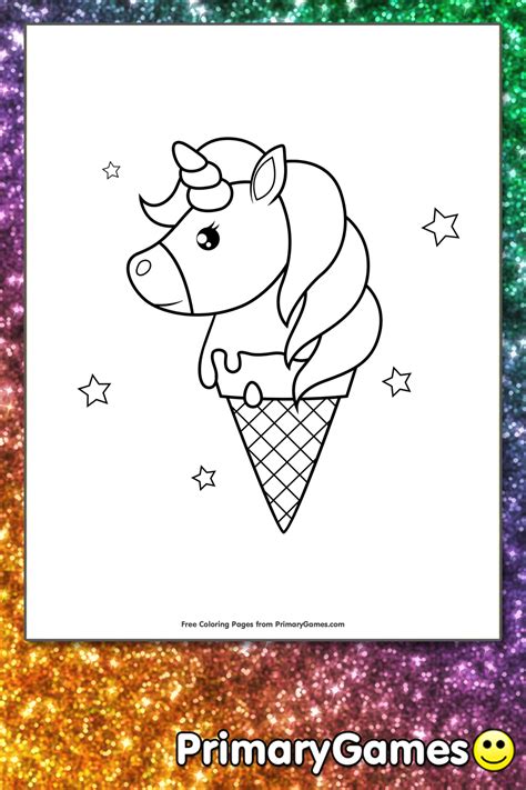 Coloring Page Of Ice Cream Cone Ice Cream Unicorn Coloring Pages | Porn ...