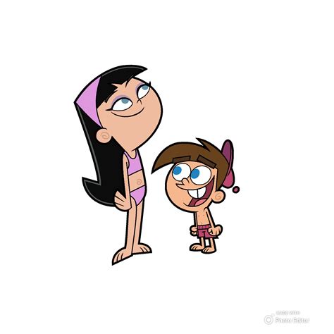 Timmy and Trixie with their swimsuits by dhvipersrt10 on DeviantArt