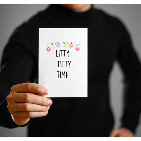 Litty Titty Funny Christmas Card for Friends Let's Get - Etsy