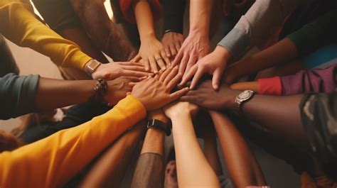 Premium AI Image | A group of diverse people holding hands in unity ...