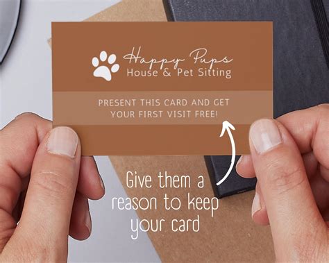 Pet Sitting Business Card Template, Professional House and Pet Sitter