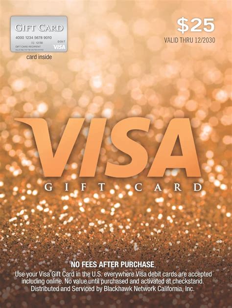 Amazon.com: Visa $25 Gift Card (plus $3.95 Purchase Fee) : Gift Cards