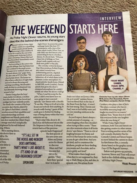 UK SATURDAY 4/2018: MICHELLE HARDWICK Tiffany Darwish SOFIA HELIN Tams