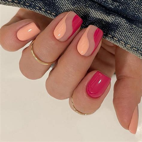Line Pink square shape | Stylish nails, Gel nails, Nail colors
