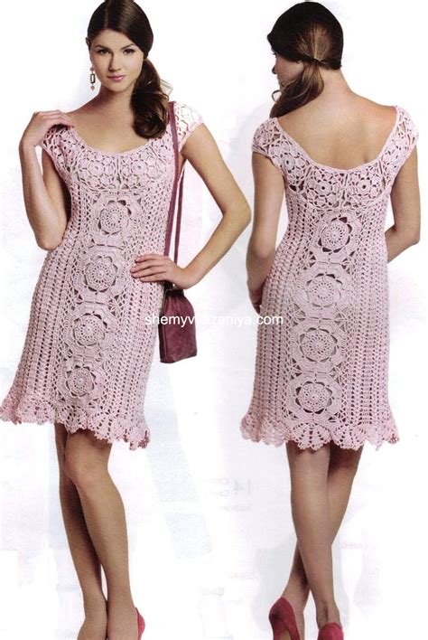 Платье с цветочными мотивами крючком из Punto&Moda | Дневник Иримед