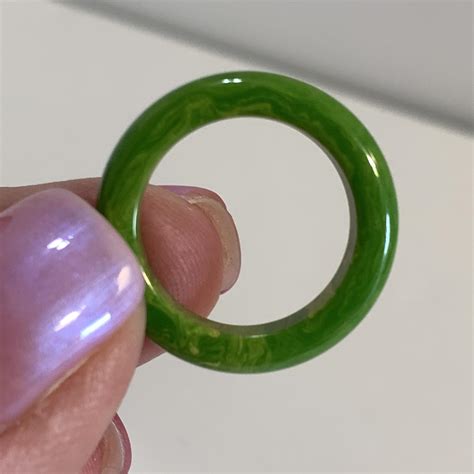 Green Bakelite Ring-Costume