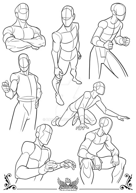 Body Poses Reference Drawing – 3D Model Pose Reference – LMXF