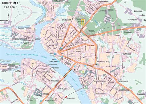 Карта Костромы
