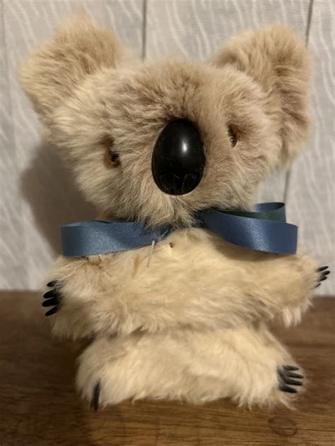 vintage  australian koala plush soft toy  real kangaroo fur