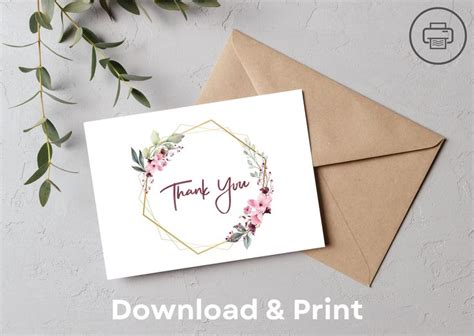 Printable, Digital Cards, Digital Thank You Card, Digital Products ...