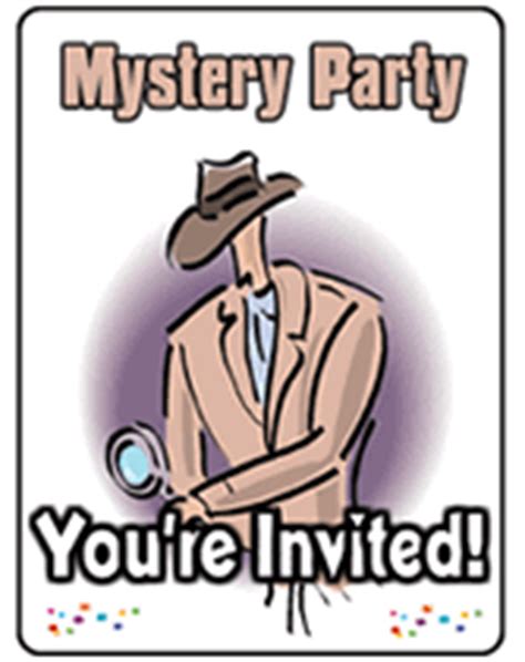 Free Mystery Party Printable Invitations