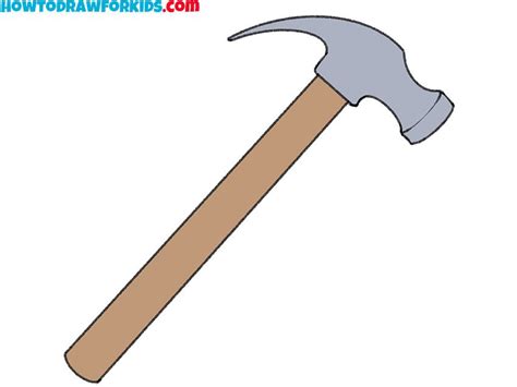 simple hammer drawing for kids | Hammer drawing, Hammer, Drawing for kids