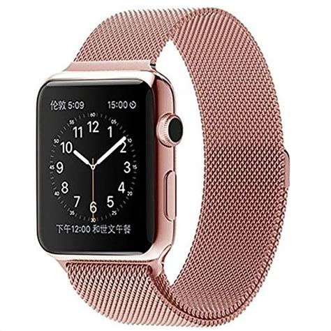 Apple Watch 7/8/9 41mm etc Milanese Klokkereim - Rosa - Teknikkdeler.no