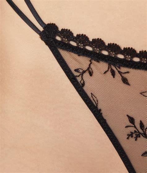 String aus besticktem Tüll - FLIRT - NOIR - ETAM