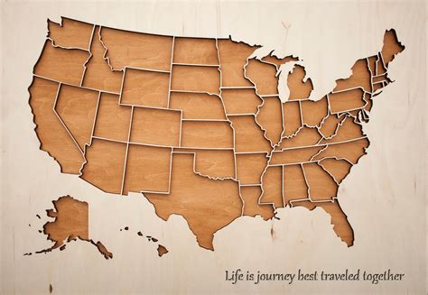 Wooden Us Map Wooden Wall Art Maps Wooden Usa Map | Etsy