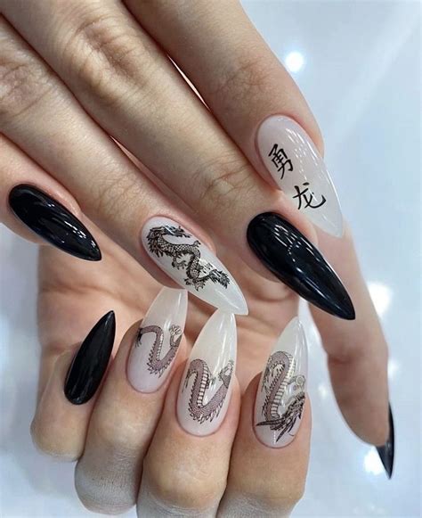 Pin by Sabi on Дизайн ногтей | Dragon nails, Cute acrylic nails, Nails