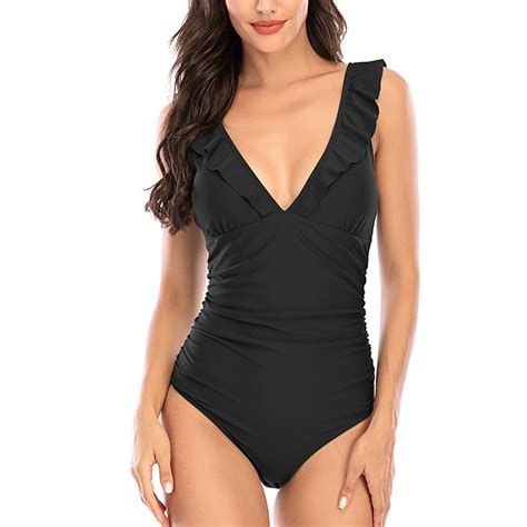 Jdlsppl Women's Sexy One Piece Swimsuit Cutout Padded Bathing Suit One