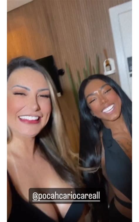 Foto: Vídeo pornô de Andressa Urach com Pocah Carioca foi muito