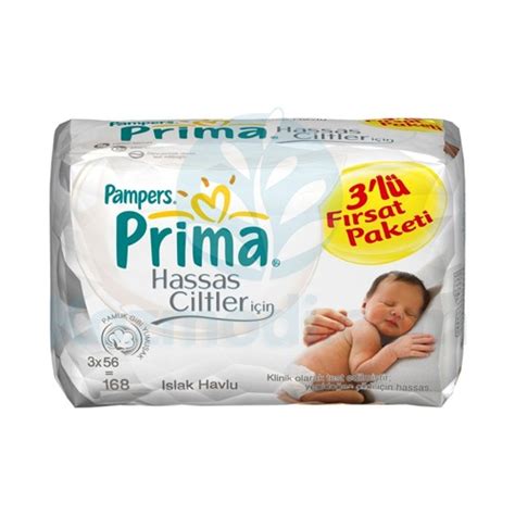 Prima Pampers Sensitive Islak Havlu Yedek 3 Paket 56'Lı Fiyatı