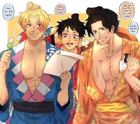 May 🐻🌻 ️ + Ace, Sabo & Luffy in Wano