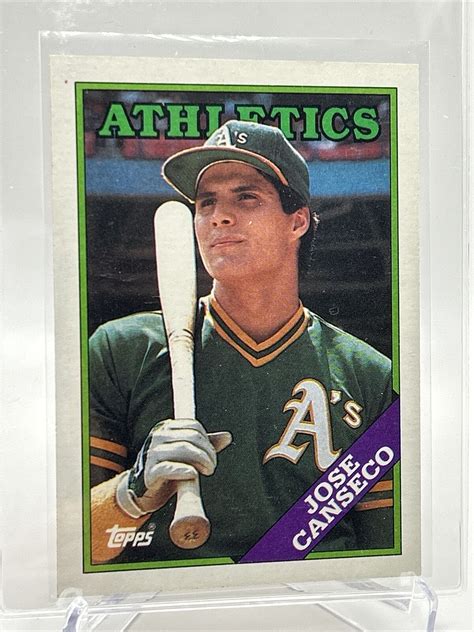 1988 Topps Jose Canseco Baseball Card #370 Mint FREE SHIPPING | eBay